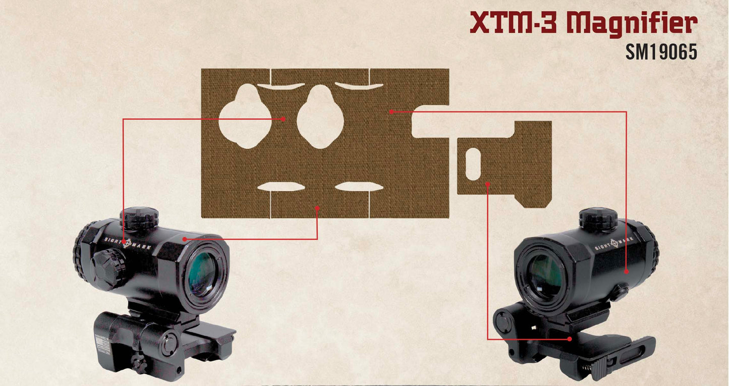 Coyote Brown skin for XTM-3 magnifier guidelines drawing