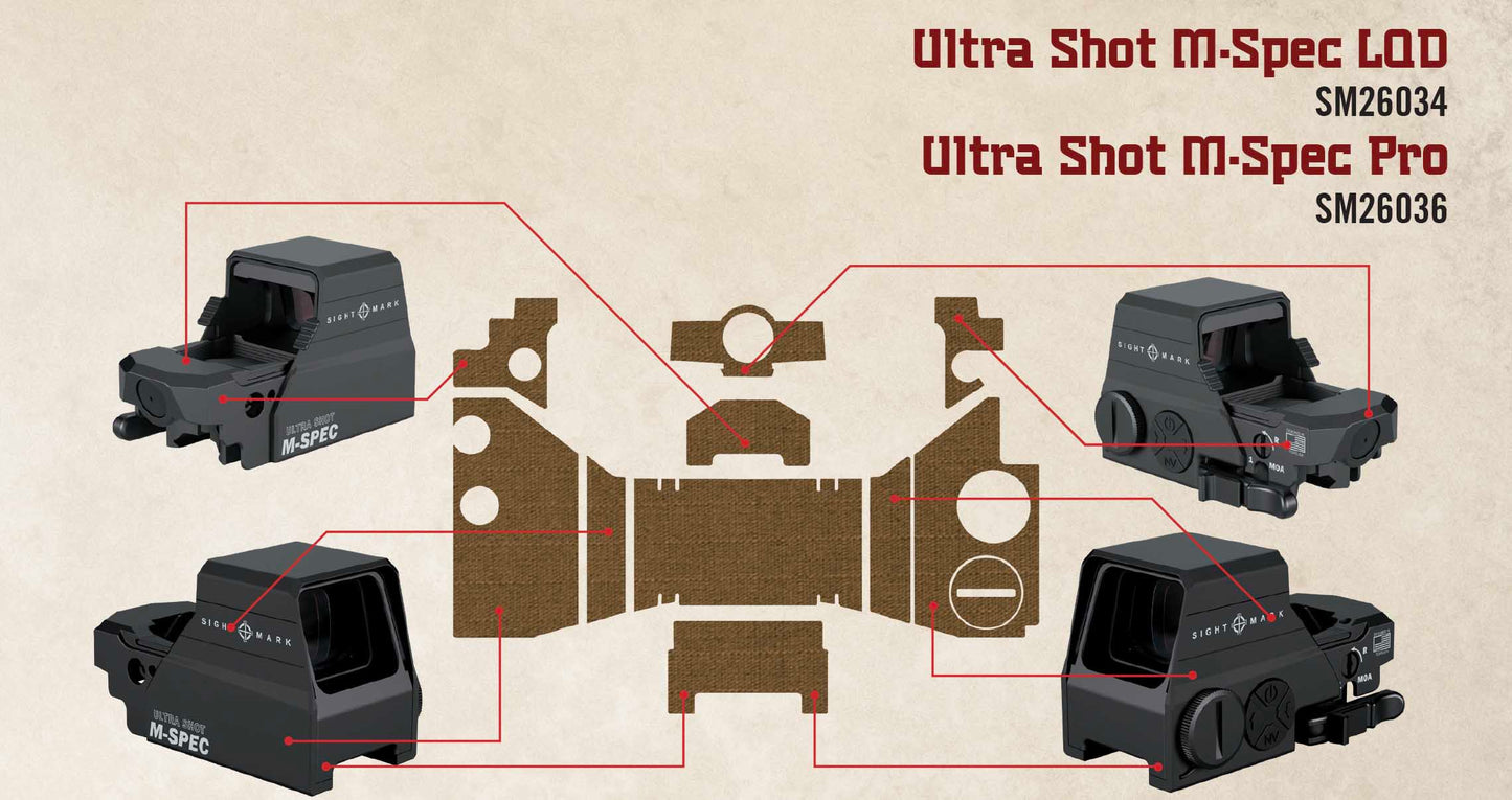 Coyote Brown skin for Ultra Shot M-Spec LQD and Pro Reflex Sights