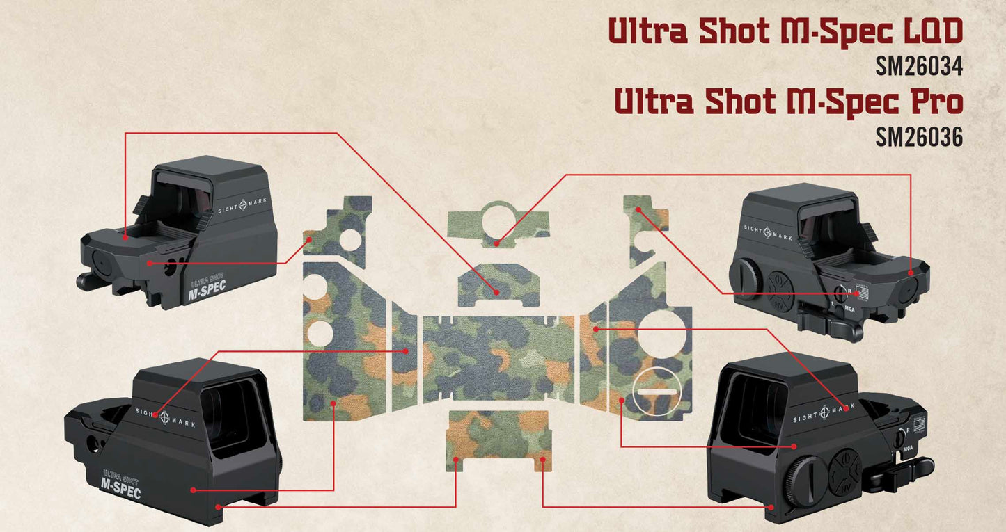 Flecktarn skin for Ultra Shot M-Spec LQD and Pro Reflex Sights