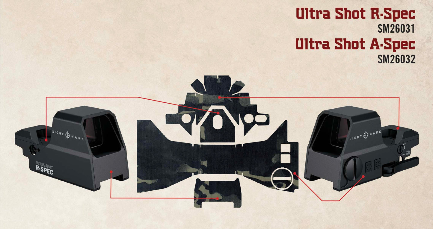 Habillage Multicam Black pour viseurs reflex Ultra Shot R-Spec et A-Spec