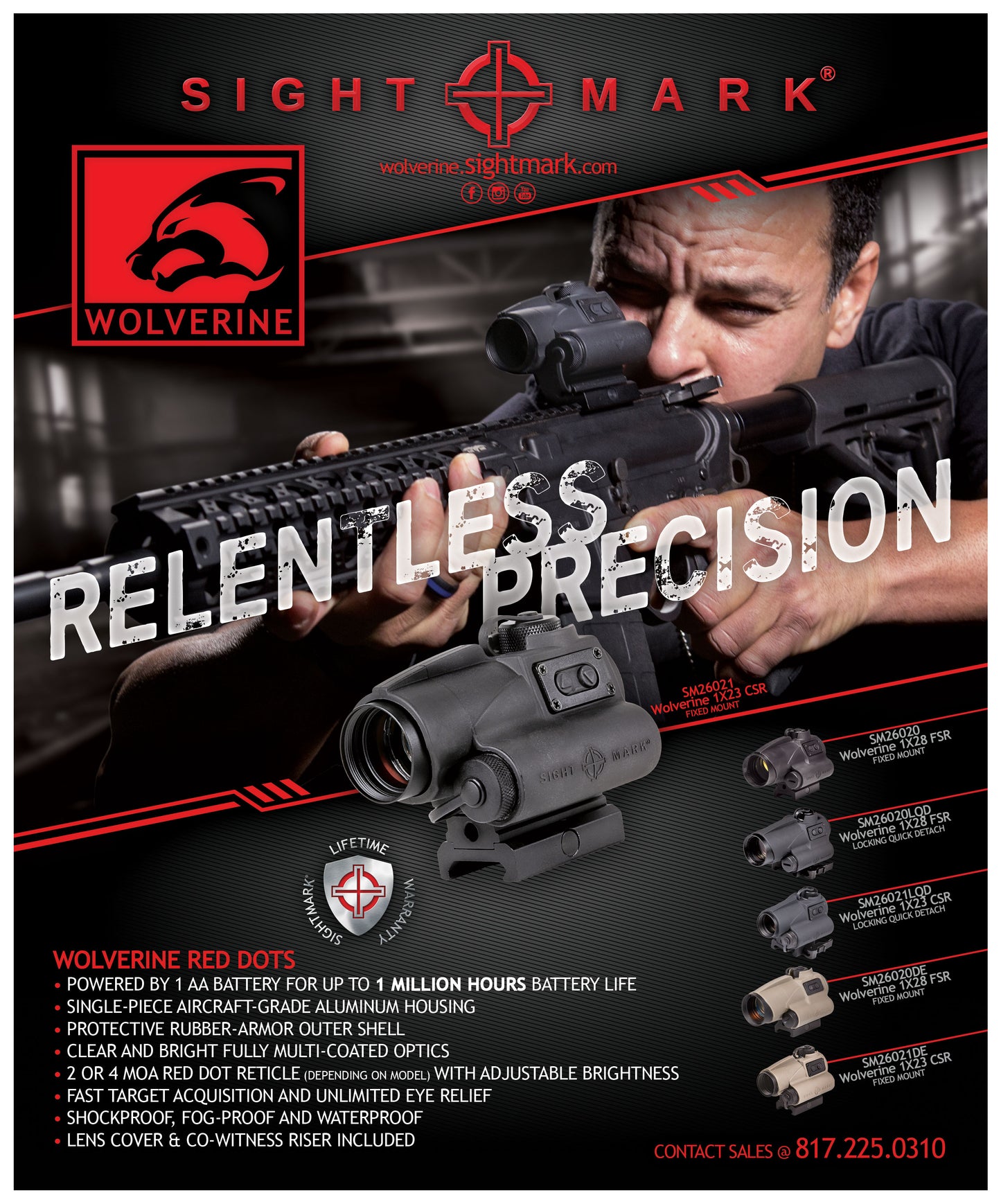 Viseur point rouge Sightmark Wolverine CSR