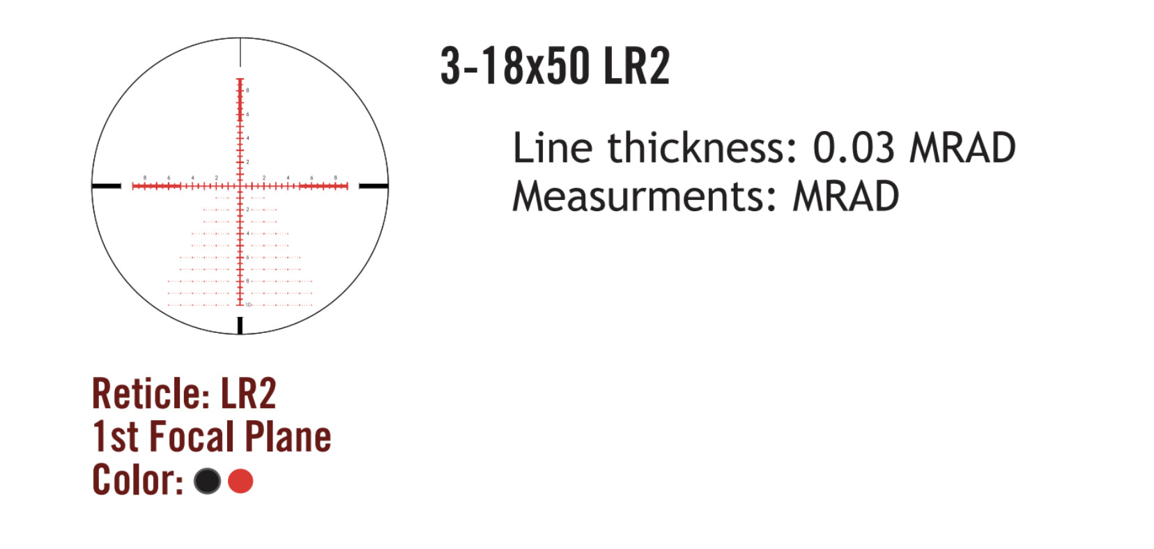 Sightmark Presidio 3-18x50 LR2 FFP, Zielfernrohr