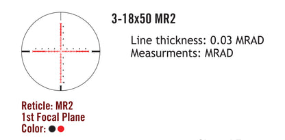 Sightmark Presidio 3-18x50 MR2 FFP, Zielfernrohr