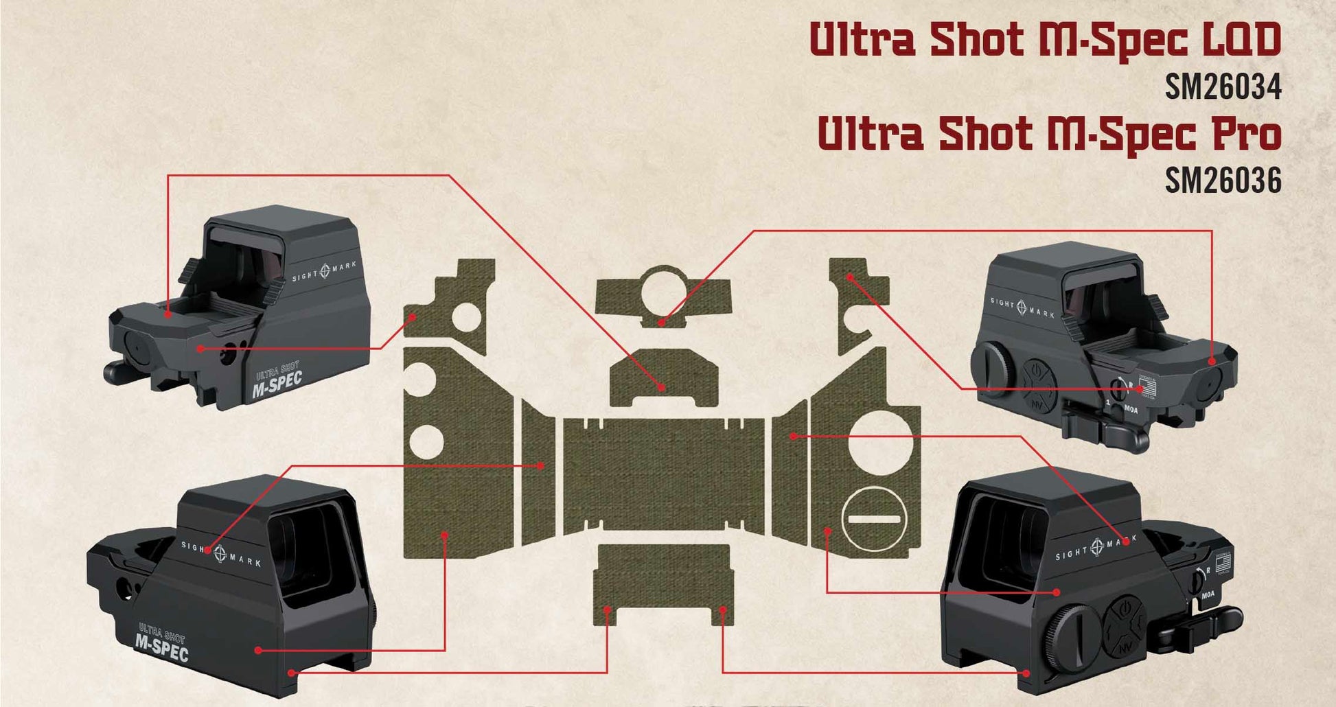 Ranger Green skin for Ultra Shot M-Spec LQD and Pro Reflex Sights